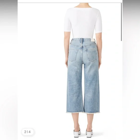 Citizens Of Humanity Emma High Rise Wide Leg Crop Jeans - Picture 2 of 5